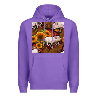 Purple pig and barn Premium Hoodie - BundleAndBundleShop