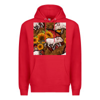 Red pig and barn Premium Hoodie - BundleAndBundleShop