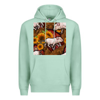 Seafoam pig and barn Premium Hoodie - BundleAndBundleShop