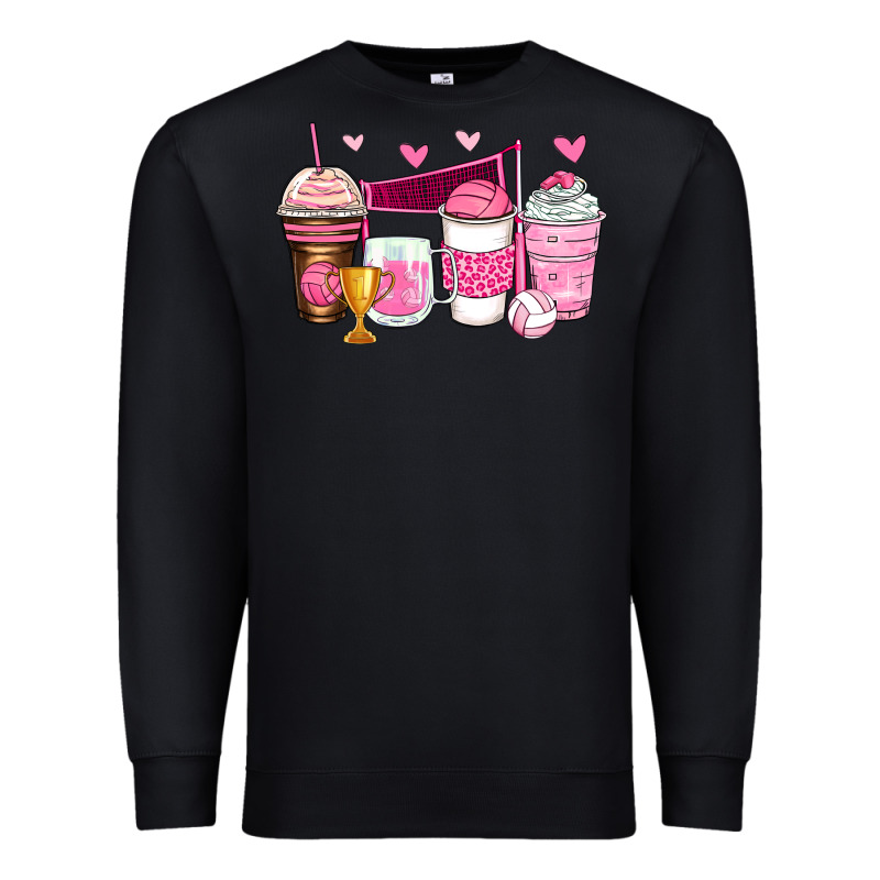 Volleyball Coffee Cups Premium Sweatshirt by Zillion Design Studio | Teevron