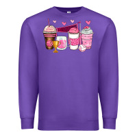 Purple volleyball coffee cups Premium Sweatshirt - Zillion Design Studio