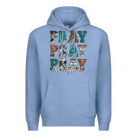 Colony Blue pray on it pray over it pray through it Premium Hoodie - Artiststas