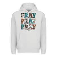 Dove Grey pray on it pray over it pray through it Premium Hoodie - Artiststas