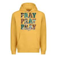 Mustard pray on it pray over it pray through it Premium Hoodie - Artiststas