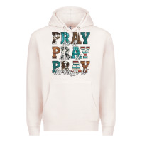 Pale Pink pray on it pray over it pray through it Premium Hoodie - Artiststas
