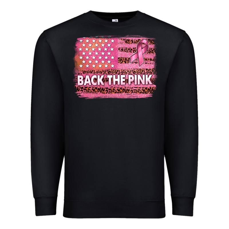 Back The Pink American Flag Premium Sweatshirt by texasbilliewilder | Teevron
