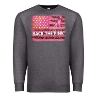 Charcoal Heather Back The Pink American Flag Premium Sweatshirt - texasbilliewilder