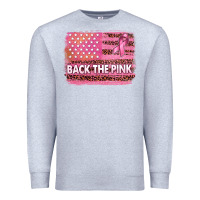 Heather Grey Back The Pink American Flag Premium Sweatshirt - texasbilliewilder