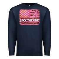 Navy Back The Pink American Flag Premium Sweatshirt - texasbilliewilder