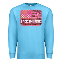 Ocean Blue Back The Pink American Flag Premium Sweatshirt - texasbilliewilder