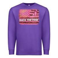Purple Back The Pink American Flag Premium Sweatshirt - texasbilliewilder