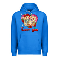 True Royal love you playing cards roses and pearls Premium Hoodie - AdoDesignShop