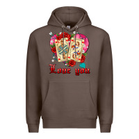 Coffee love you playing cards roses and pearls Premium Hoodie - AdoDesignShop