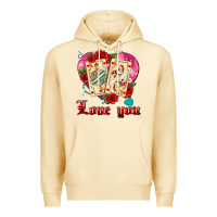 Pina Colada love you playing cards roses and pearls Premium Hoodie - AdoDesignShop
