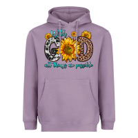 Lavender with god all things are possible sunflower Heavyweight Hoodie - Zillion Design Studio