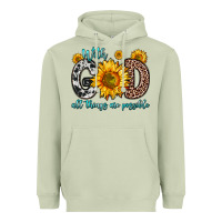 Matcha with god all things are possible sunflower Heavyweight Hoodie - Zillion Design Studio