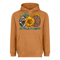 Meerkat with god all things are possible sunflower Heavyweight Hoodie - Zillion Design Studio