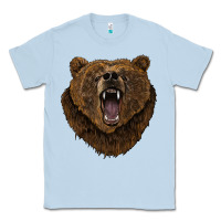 Dusty Blue bear head Classic Tee - BarkalooDesign