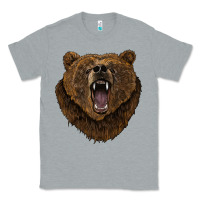 Heather Grey bear head Classic Tee - BarkalooDesign