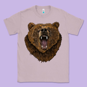 Bear Head Classic Tee Designed By Barkaloodesign