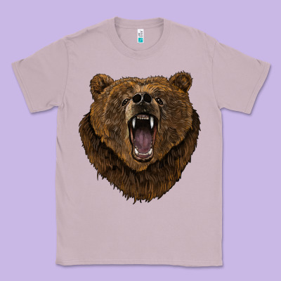 Bear Head Classic Tee Designed By Barkaloodesign
