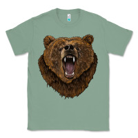 Sage bear head Classic Tee - BarkalooDesign