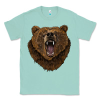 Seafoam bear head Classic Tee - BarkalooDesign