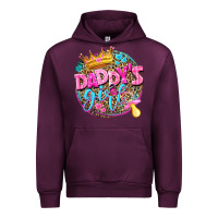 Mauve Wine daddys girl Urban Hoodie - NancyCooperArtShop