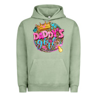 Pigment Oil Green daddys girl Urban Hoodie - NancyCooperArtShop