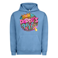 Pigment Pebble Blue daddys girl Urban Hoodie - NancyCooperArtShop