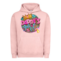 Pigment Salmon daddys girl Urban Hoodie - NancyCooperArtShop