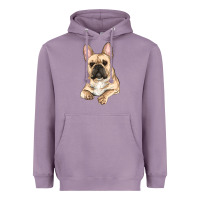 Lavender french bulldog sitting Heavyweight Hoodie - RanaPortraitStore