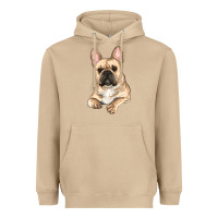 Mushroom french bulldog sitting Heavyweight Hoodie - RanaPortraitStore