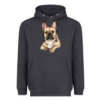 Smoke french bulldog sitting Heavyweight Hoodie - RanaPortraitStore