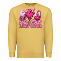 Antique Gold Boo Scare Away Breast Cancer Premium Sweatshirt - texasbilliewilder