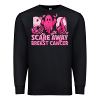 Boo Scare Away Breast Cancer Premium Sweatshirt | Teevron