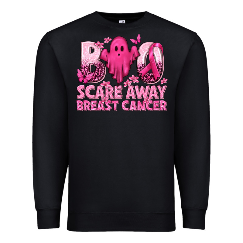 Boo Scare Away Breast Cancer Premium Sweatshirt by texasbilliewilder | Teevron