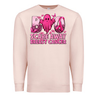 Pale Pink Boo Scare Away Breast Cancer Premium Sweatshirt - texasbilliewilder