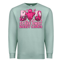 Seafoam Boo Scare Away Breast Cancer Premium Sweatshirt - texasbilliewilder
