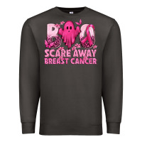 Smoke Boo Scare Away Breast Cancer Premium Sweatshirt - texasbilliewilder