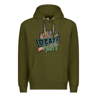 Army Green death of the party white Premium Hoodie - JahusDesignShop