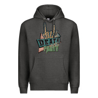 Charcoal Heather death of the party white Premium Hoodie - JahusDesignShop