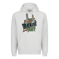 Dove Grey death of the party white Premium Hoodie - JahusDesignShop