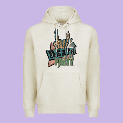 Death Of The Party White Premium Hoodie Designed By Jahusdesignshop