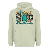 Matcha with god all things are possible gemstone Heavyweight Hoodie - Zillion Design Studio