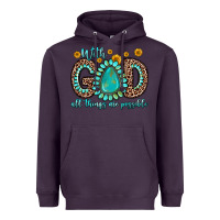 Plum with god all things are possible gemstone Heavyweight Hoodie - Zillion Design Studio