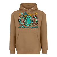 Toasted Coconut with god all things are possible gemstone Heavyweight Hoodie - Zillion Design Studio