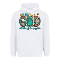 White with god all things are possible gemstone Heavyweight Hoodie - Zillion Design Studio