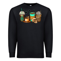 Black skeleton coffee cups Premium Sweatshirt - Zillion Design Studio
