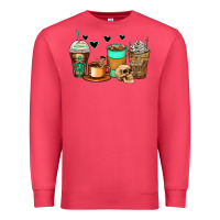 Cardinal skeleton coffee cups Premium Sweatshirt - Zillion Design Studio